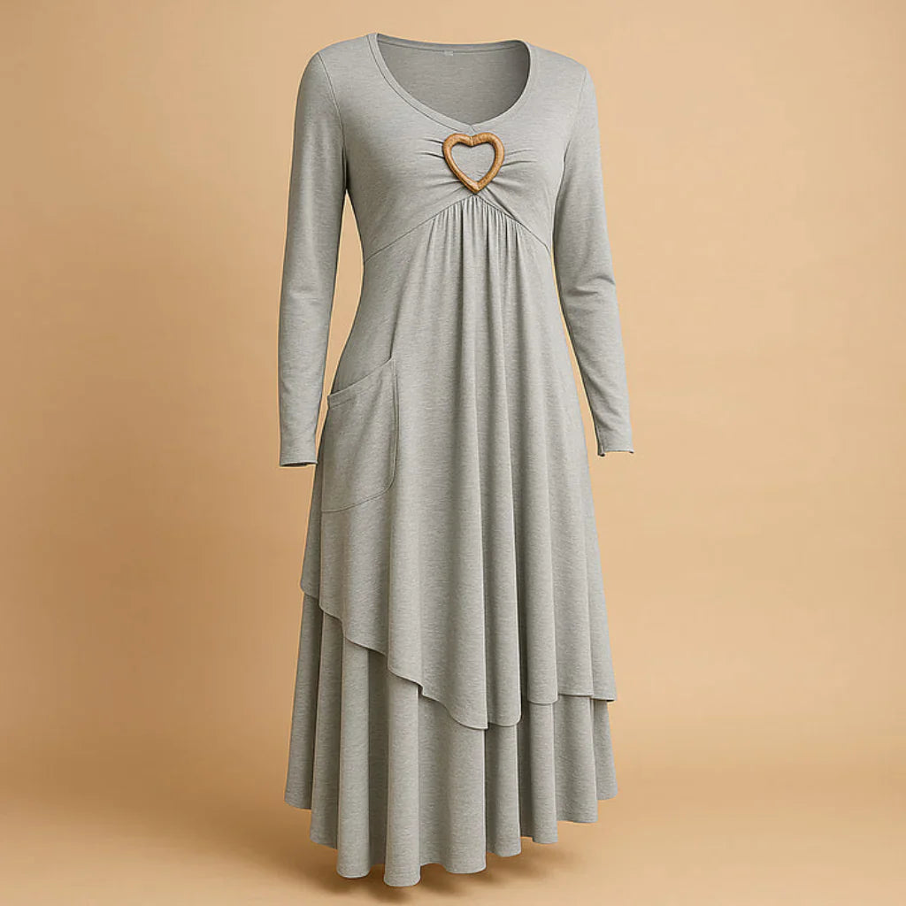 Hannah | Hosszú A-vonalú ruha zsebekkel