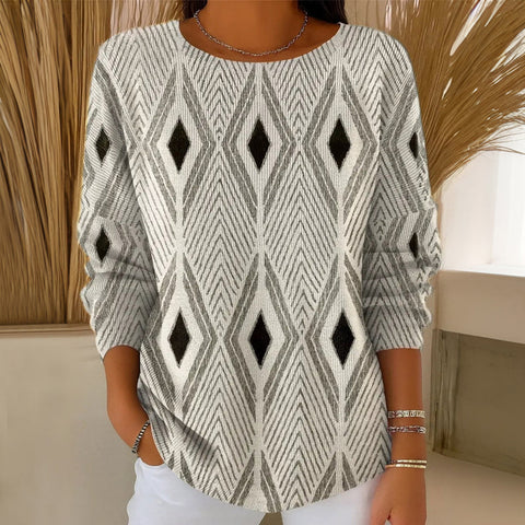 Nyree | Geometrikus Mintás Pulóver