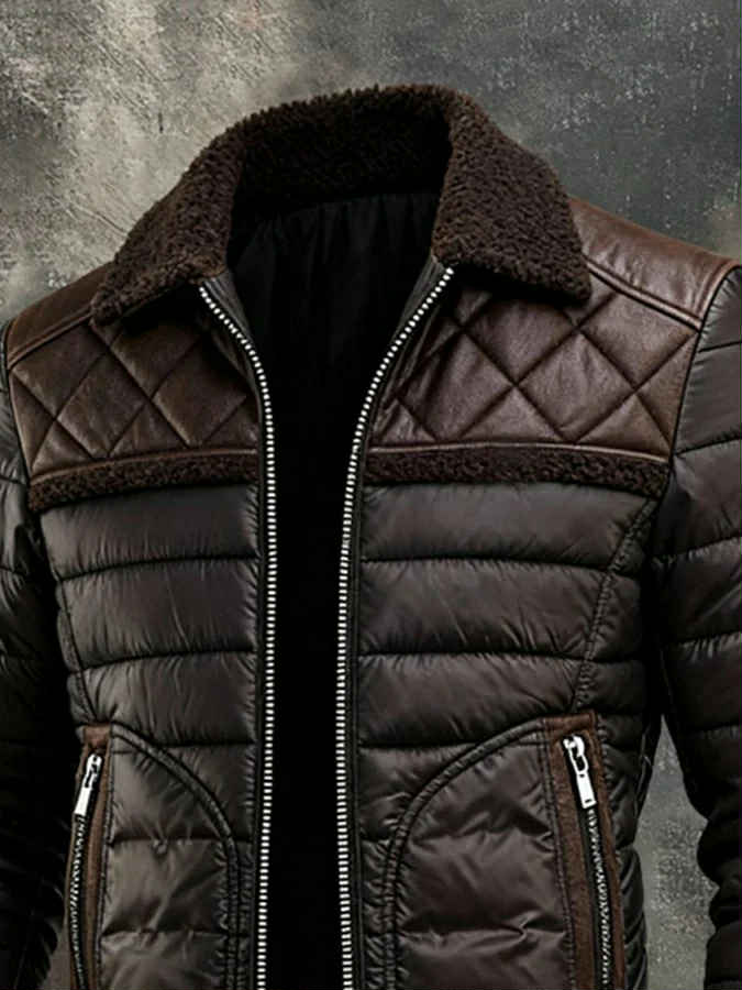 Bruce | Prémium Bélelt Férfi Téli Dzseki Steppelt Részletekkel