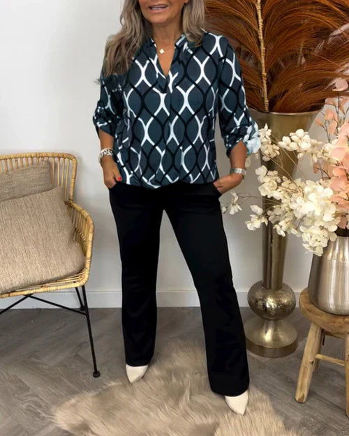 Noor | Grafikus Mintás Blúz