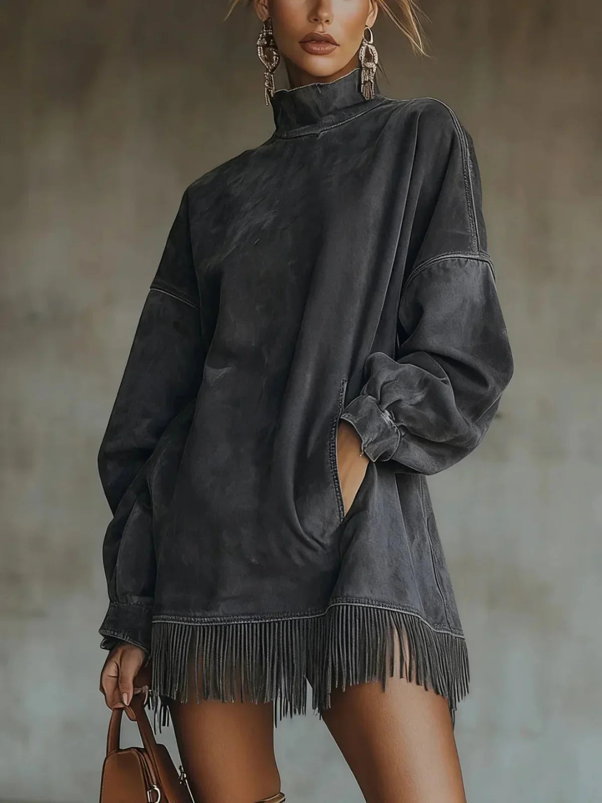 Sheri | Rojtos miniruha állógallérral