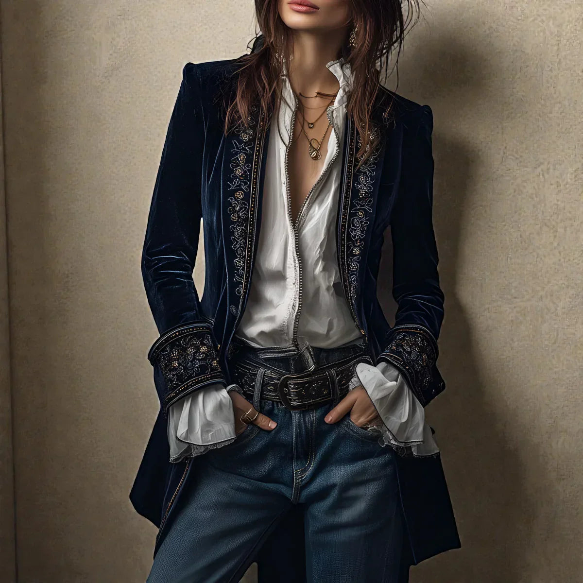 Erica | Elegáns bársony kabát