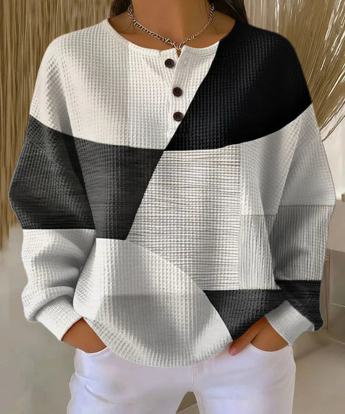 Léontine | Elegáns mintás női pulóver