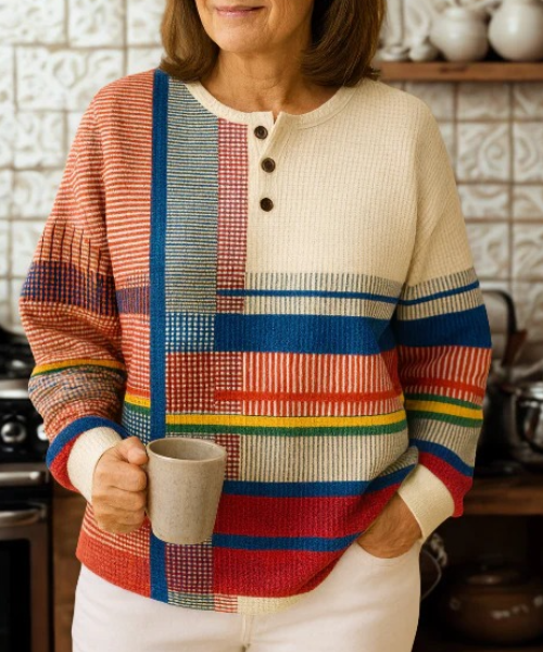 Héloïse | Elegáns mintás női pulóver